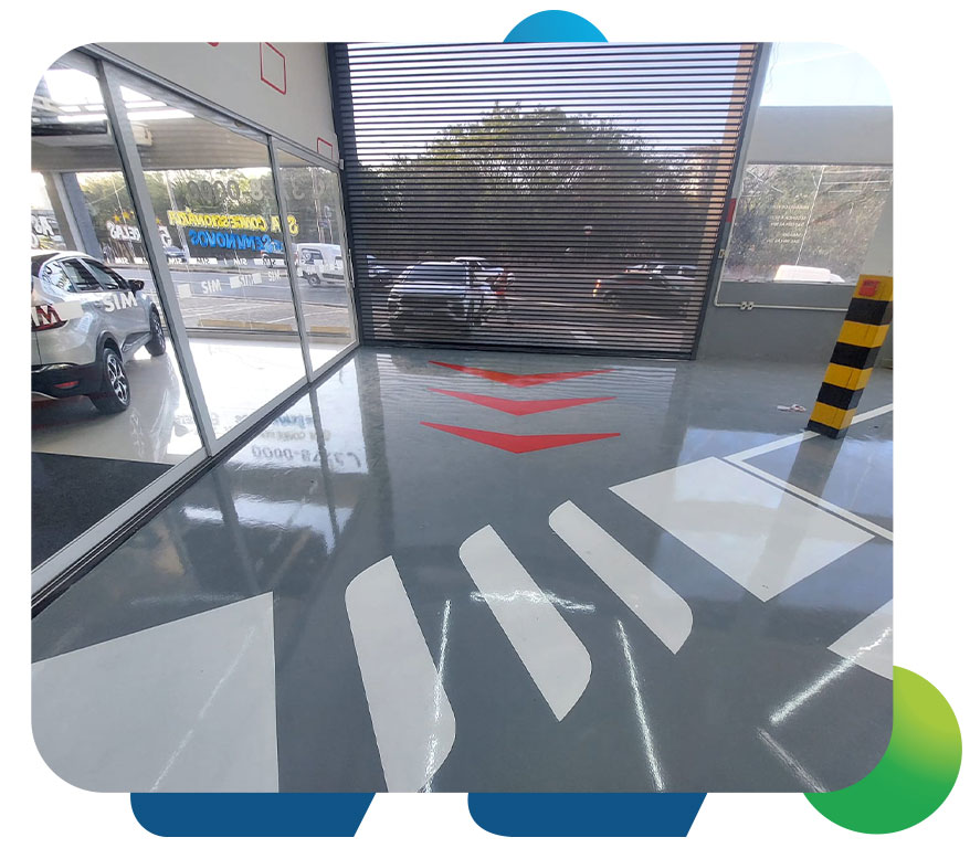 Piso industrial para oficinas e concessionárias