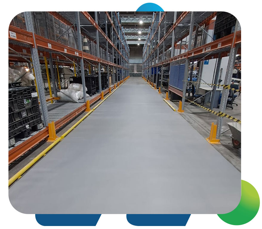 Piso industrial para centros logísticos