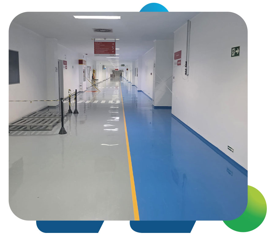piso industrial para a indústria farmacêutica